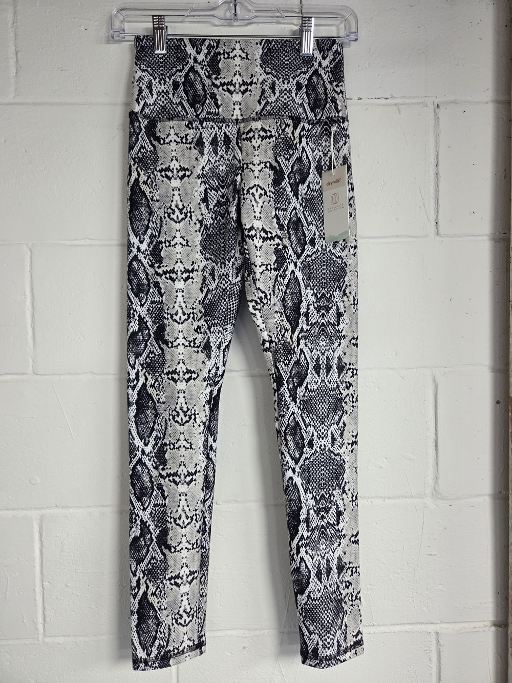 Balance Collection Black & White Snake-Pattern Leggings